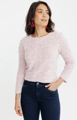 Pulls & Cardigans<Armand Thiery PULL MATIERE FANTAISIE - Rose