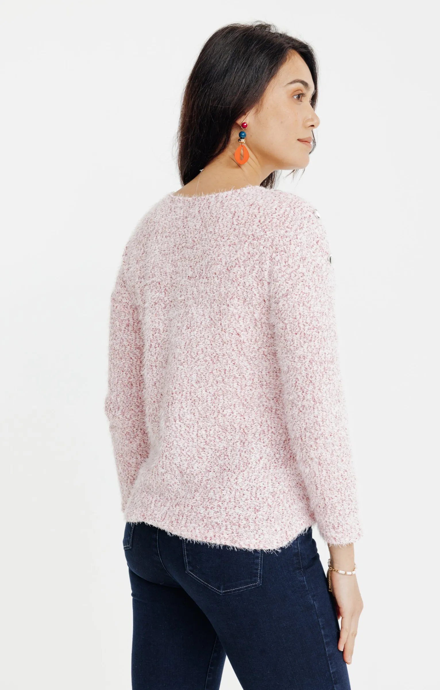 Pulls & Cardigans<Armand Thiery PULL MATIERE FANTAISIE - Rose