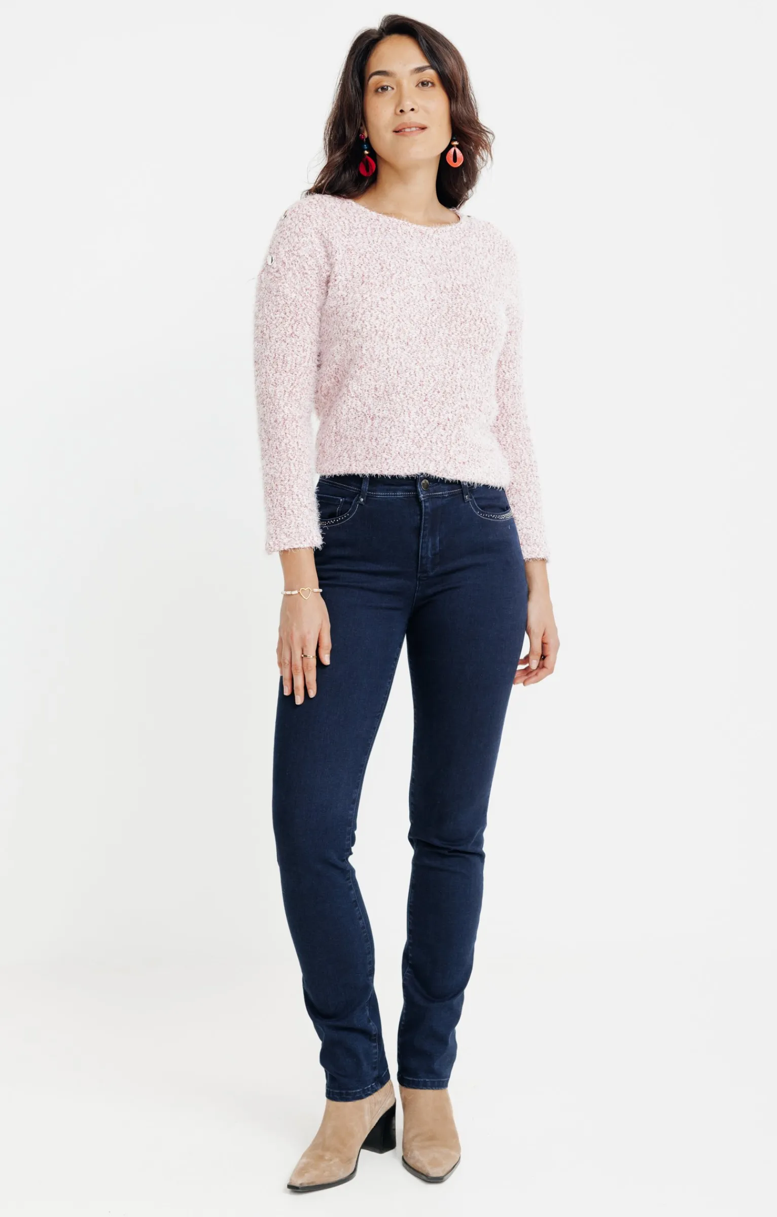 Pulls & Cardigans<Armand Thiery PULL MATIERE FANTAISIE - Rose
