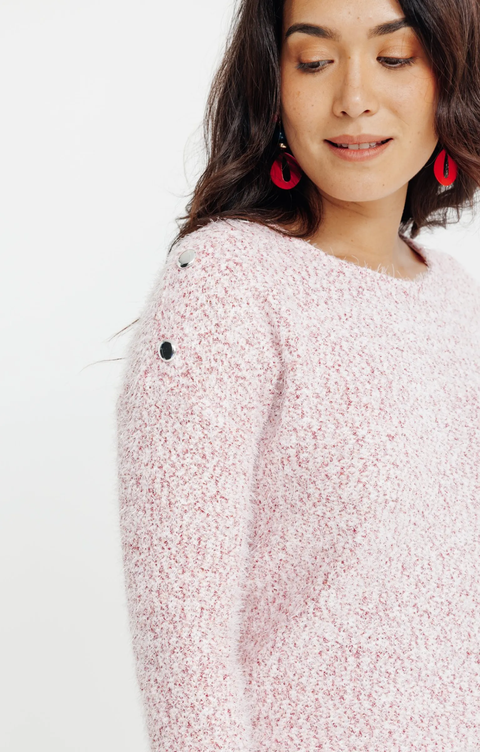 Pulls & Cardigans<Armand Thiery PULL MATIERE FANTAISIE - Rose