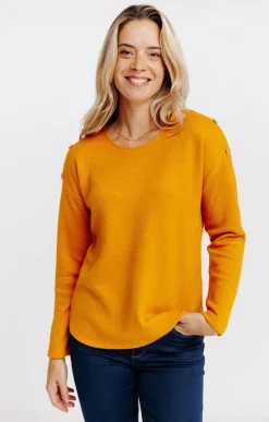 Pulls & Cardigans<Armand Thiery Pull matière brillante - Ocre