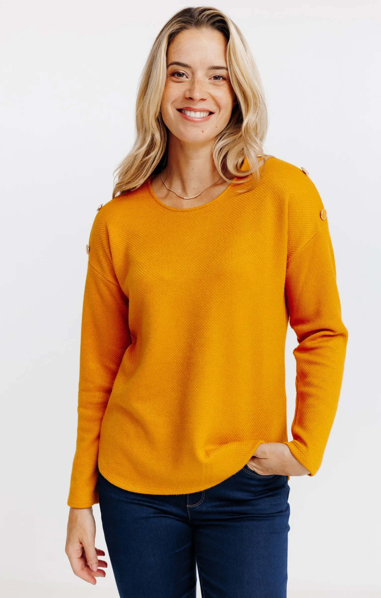 Pulls & Cardigans<Armand Thiery Pull matière brillante - Ocre