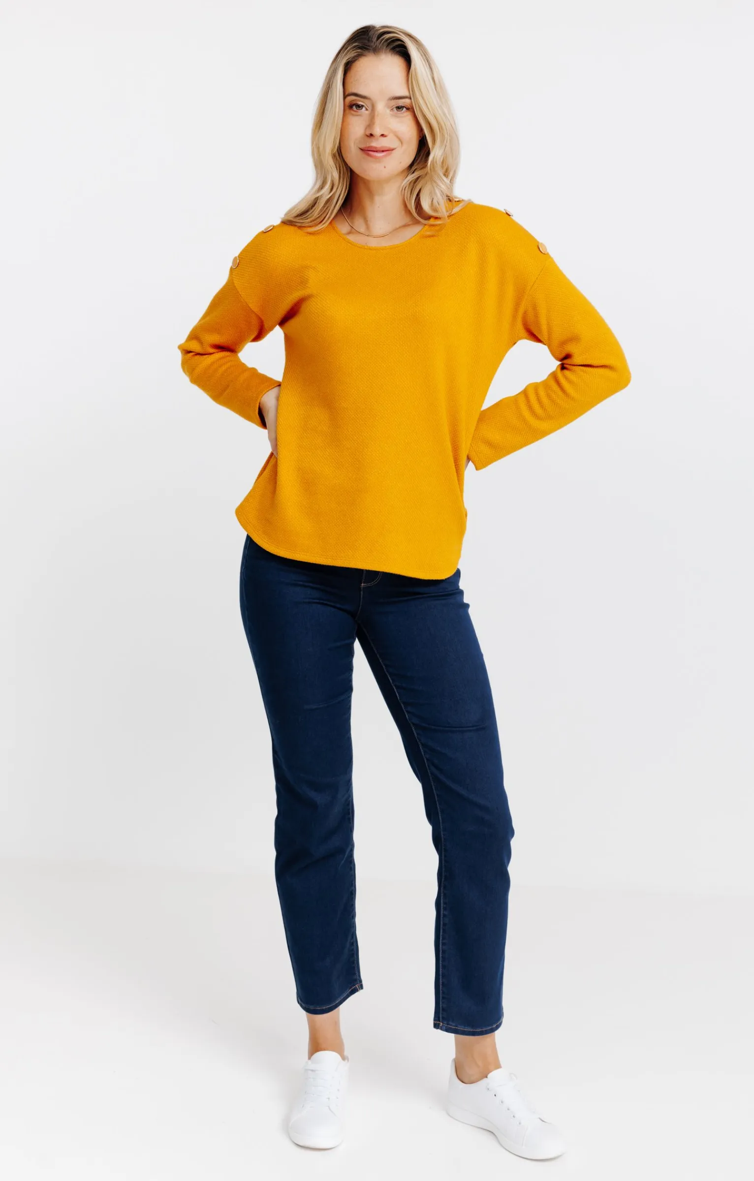 Pulls & Cardigans<Armand Thiery Pull matière brillante - Ocre