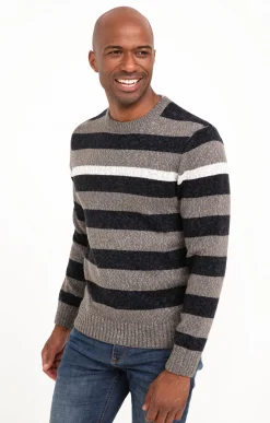 Pulls & Gilets<Armand Thiery Pull rayé all over - Kaki