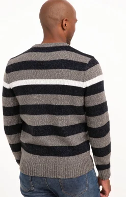 Pulls & Gilets<Armand Thiery Pull rayé all over - Kaki