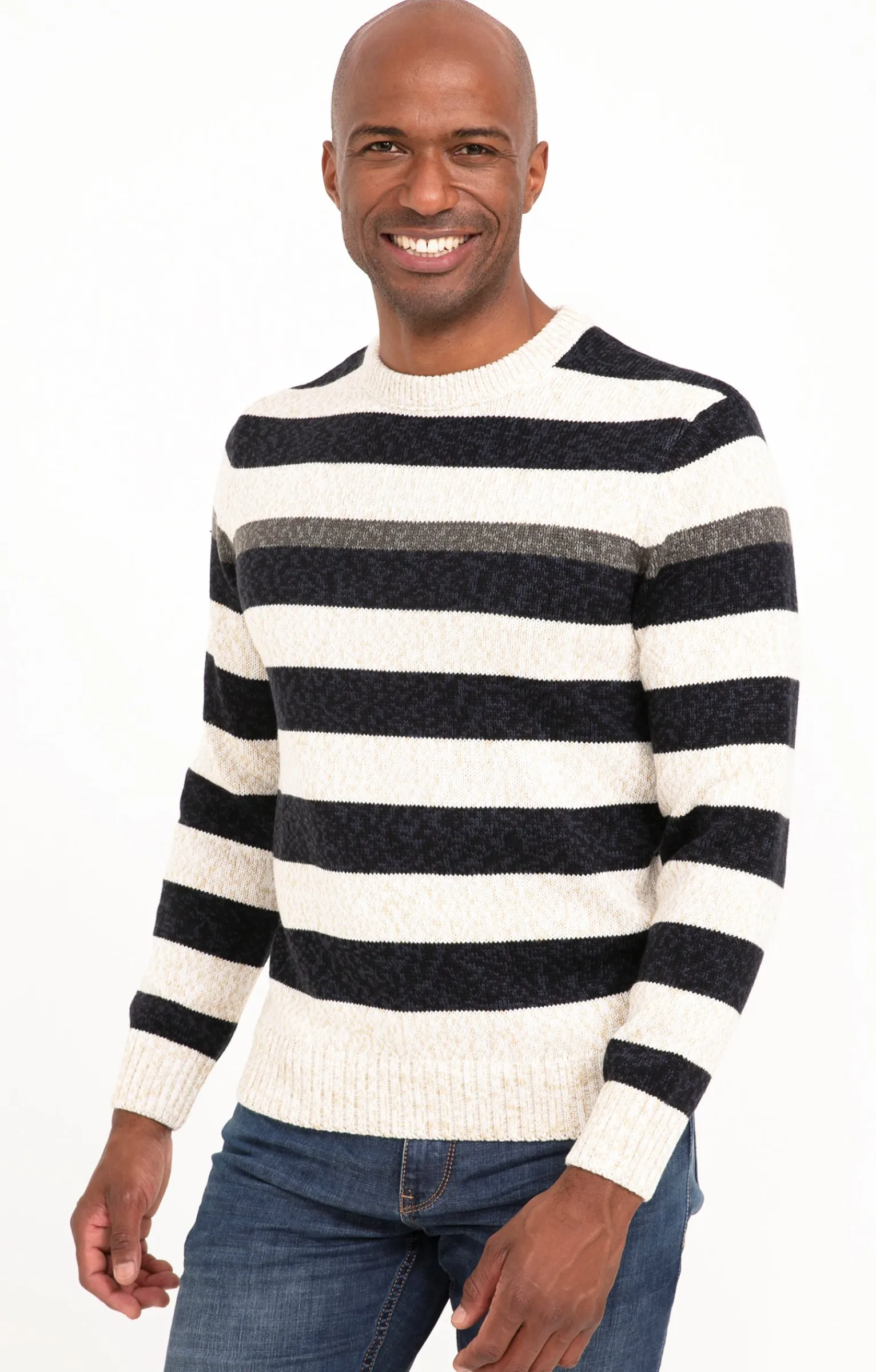 Pulls & Gilets<Armand Thiery Pull rayé all over - Écru