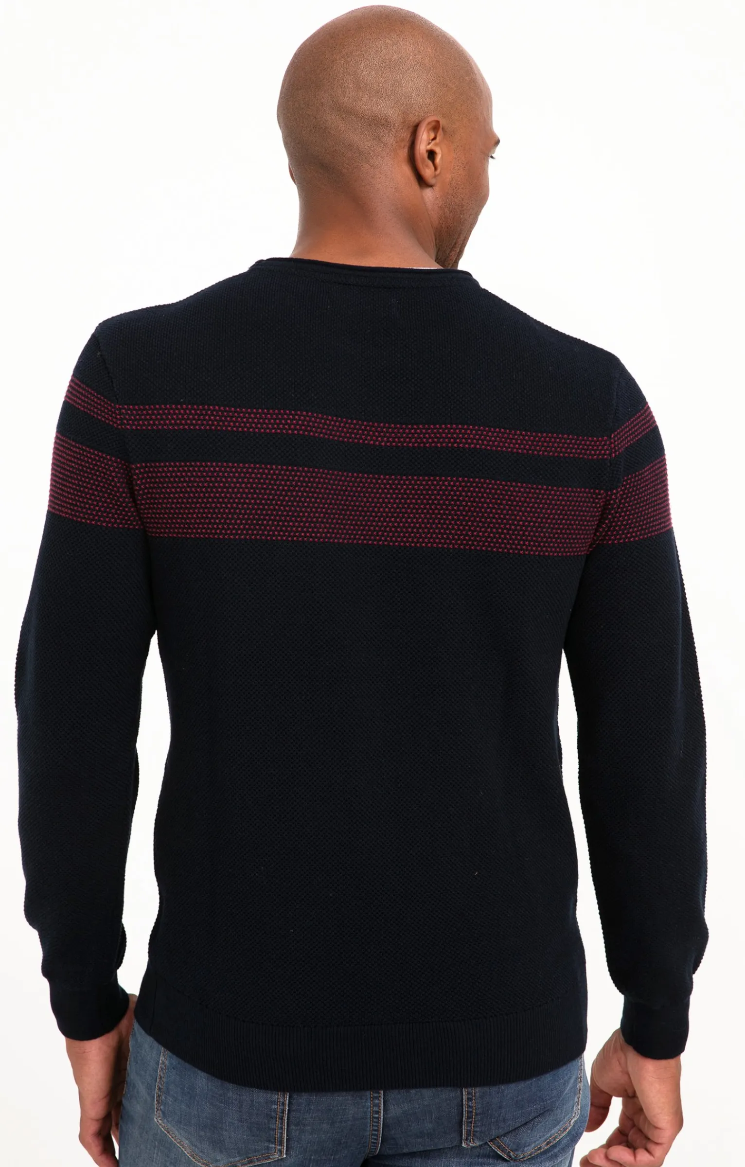Pulls & Gilets<Armand Thiery Pull rayure placée - Bordeaux