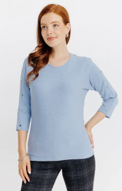 Pulls & Cardigans<Armand Thiery Pull tricotage fantaisie - Bleuciel