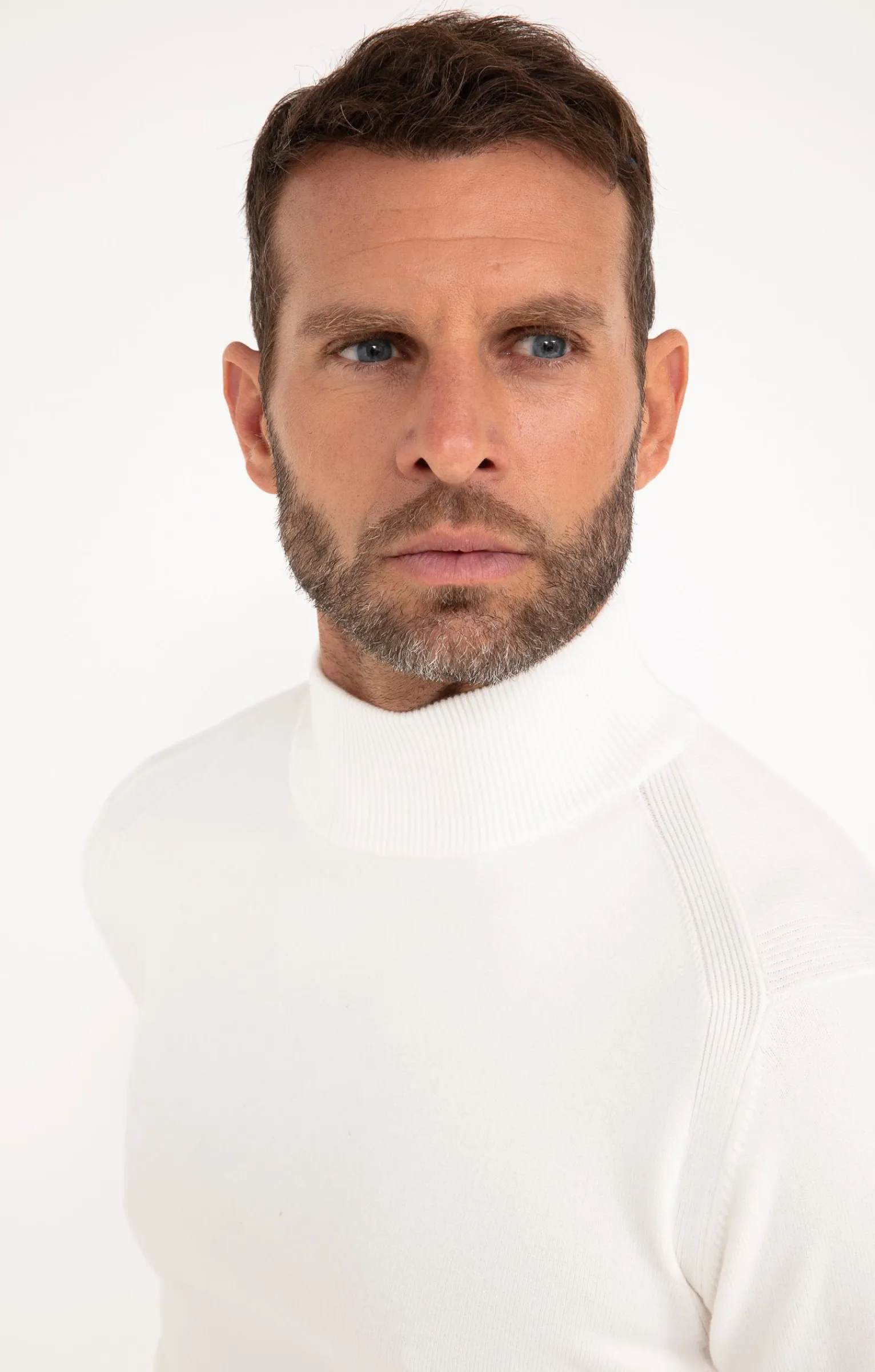 Pulls & Gilets<Armand Thiery Pull uni col cheminé - Blanc