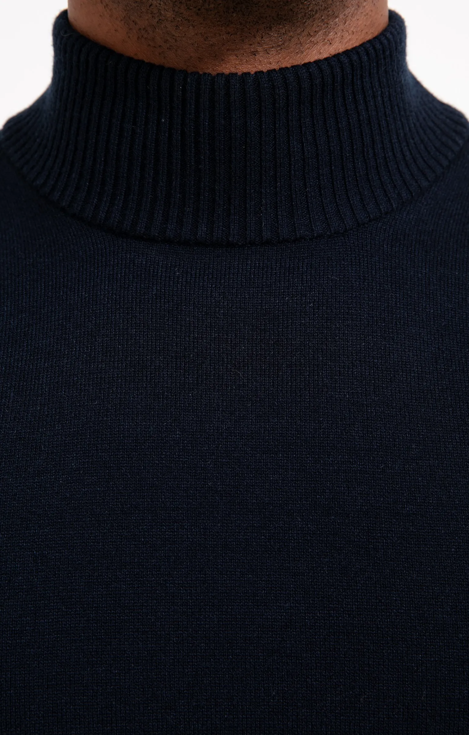 Pulls & Gilets<Armand Thiery Pull uni col cheminé - Marine