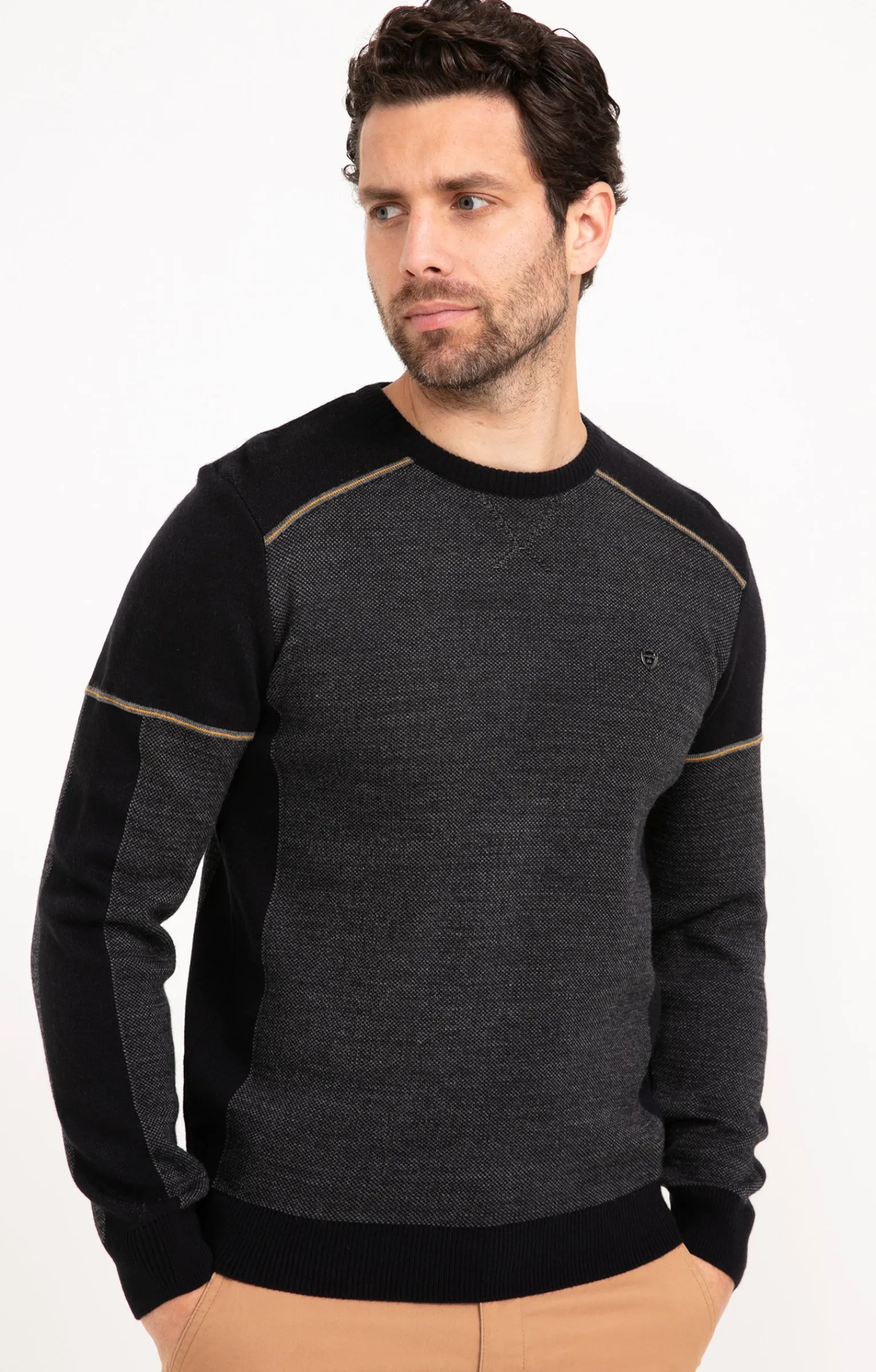 Pulls & Gilets<Armand Thiery Pull uni col rond - Marine