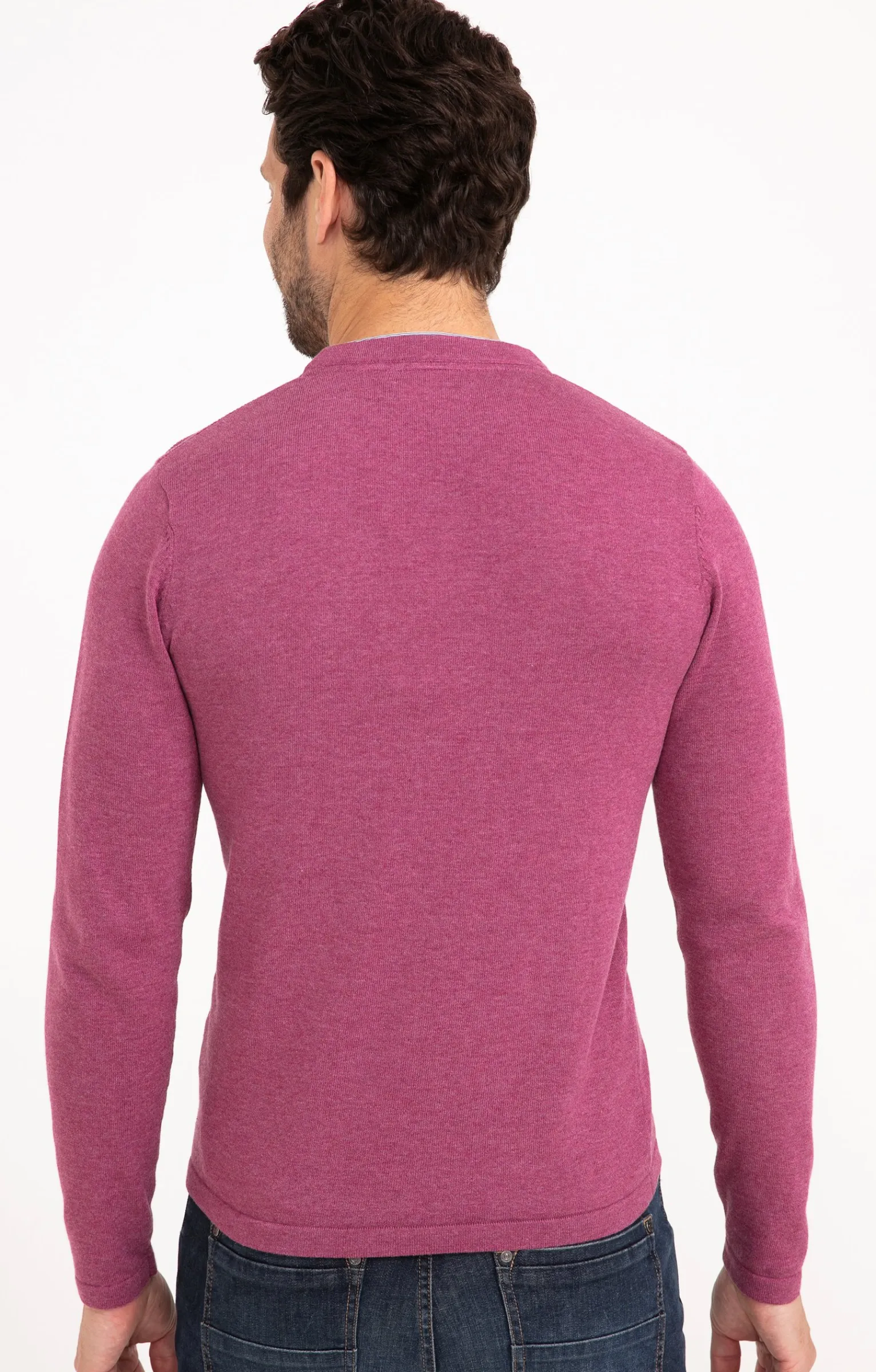 Pulls & Gilets<Armand Thiery Pull uni col tunisien - Rose
