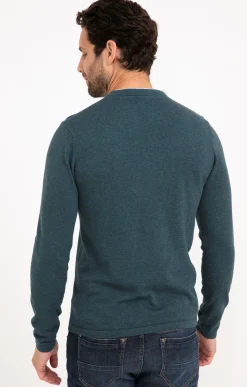 Pulls & Gilets<Armand Thiery Pull uni col tunisien - Vert