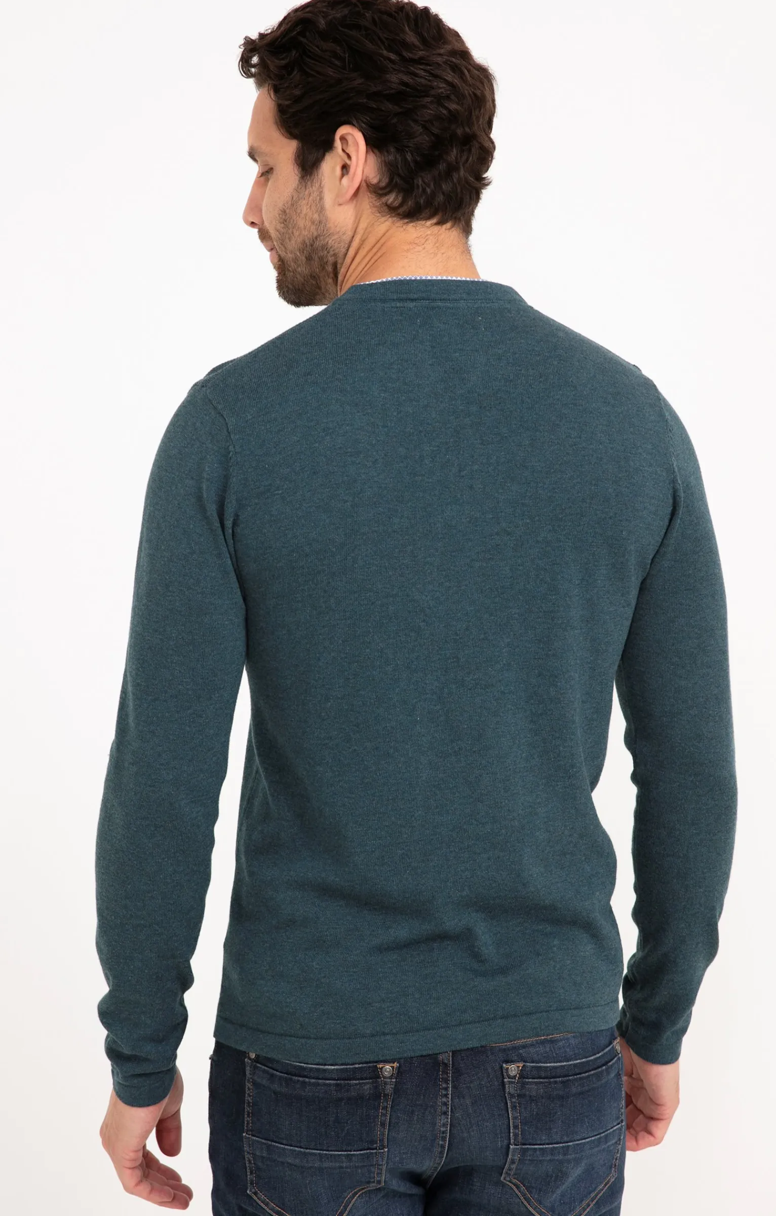 Pulls & Gilets<Armand Thiery Pull uni col tunisien - Vert