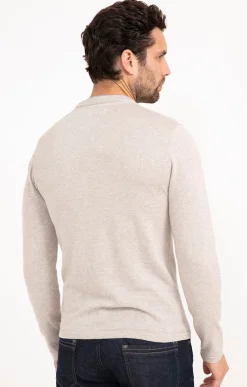 Pulls & Gilets<Armand Thiery Pull uni col tunisien - Beige