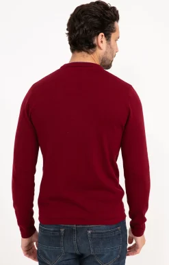 Pulls & Gilets<Armand Thiery Pull uni col tunisien - Bordeaux