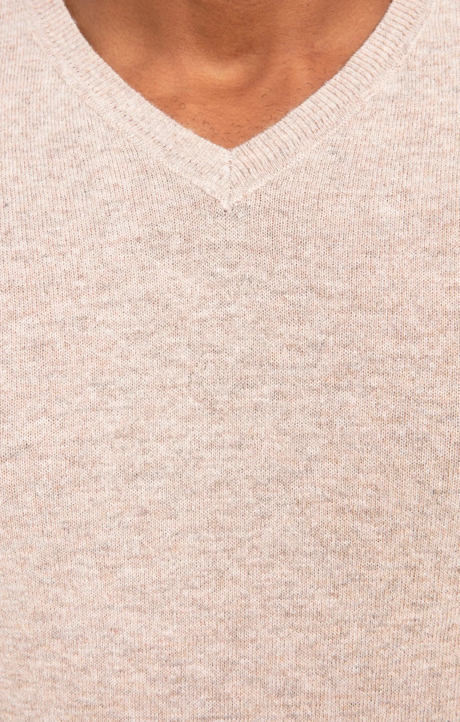 Pulls & Gilets<Armand Thiery Pull uni col V - Beige