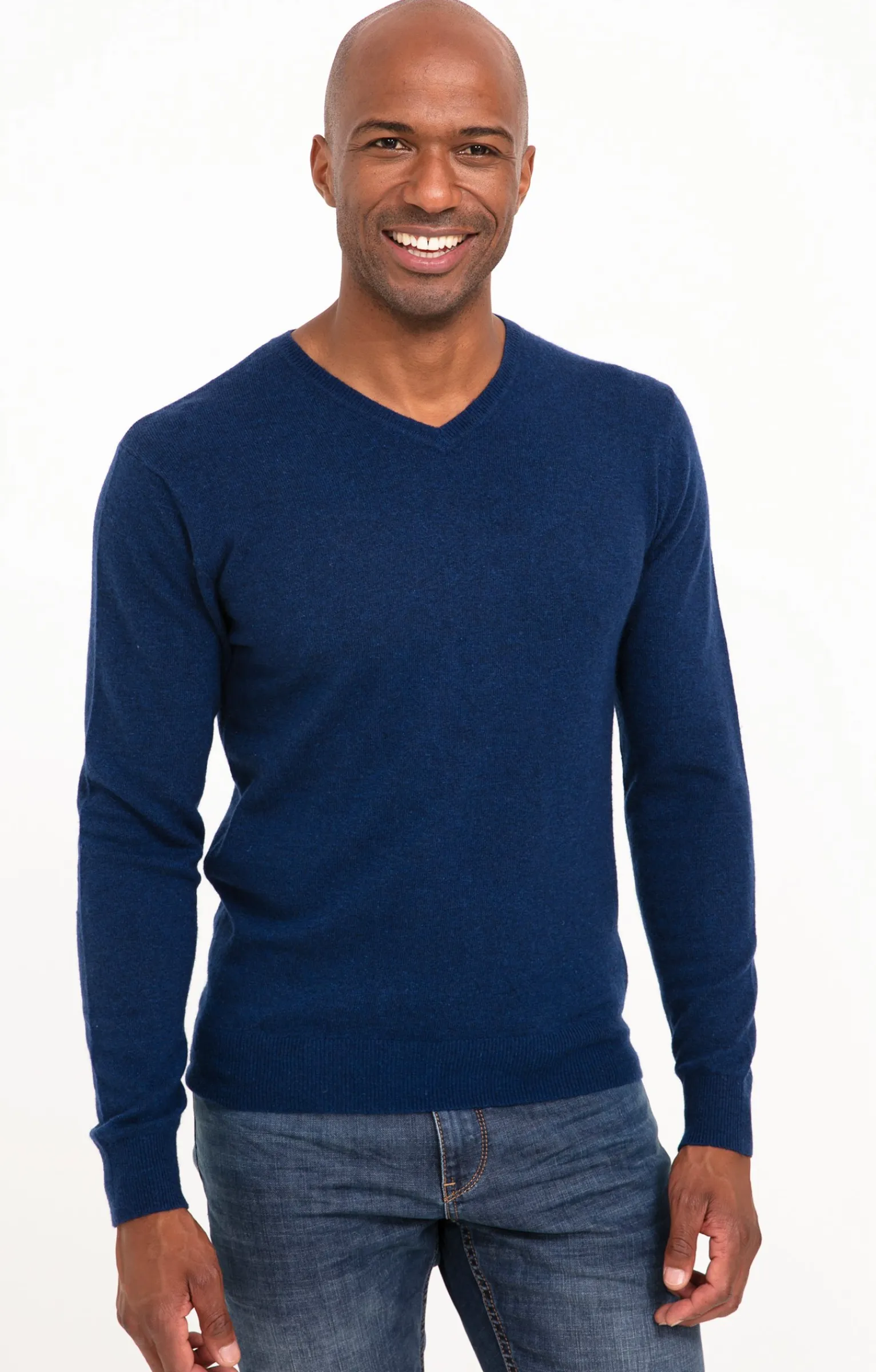 Pulls & Gilets<Armand Thiery Pull uni col V - Marine