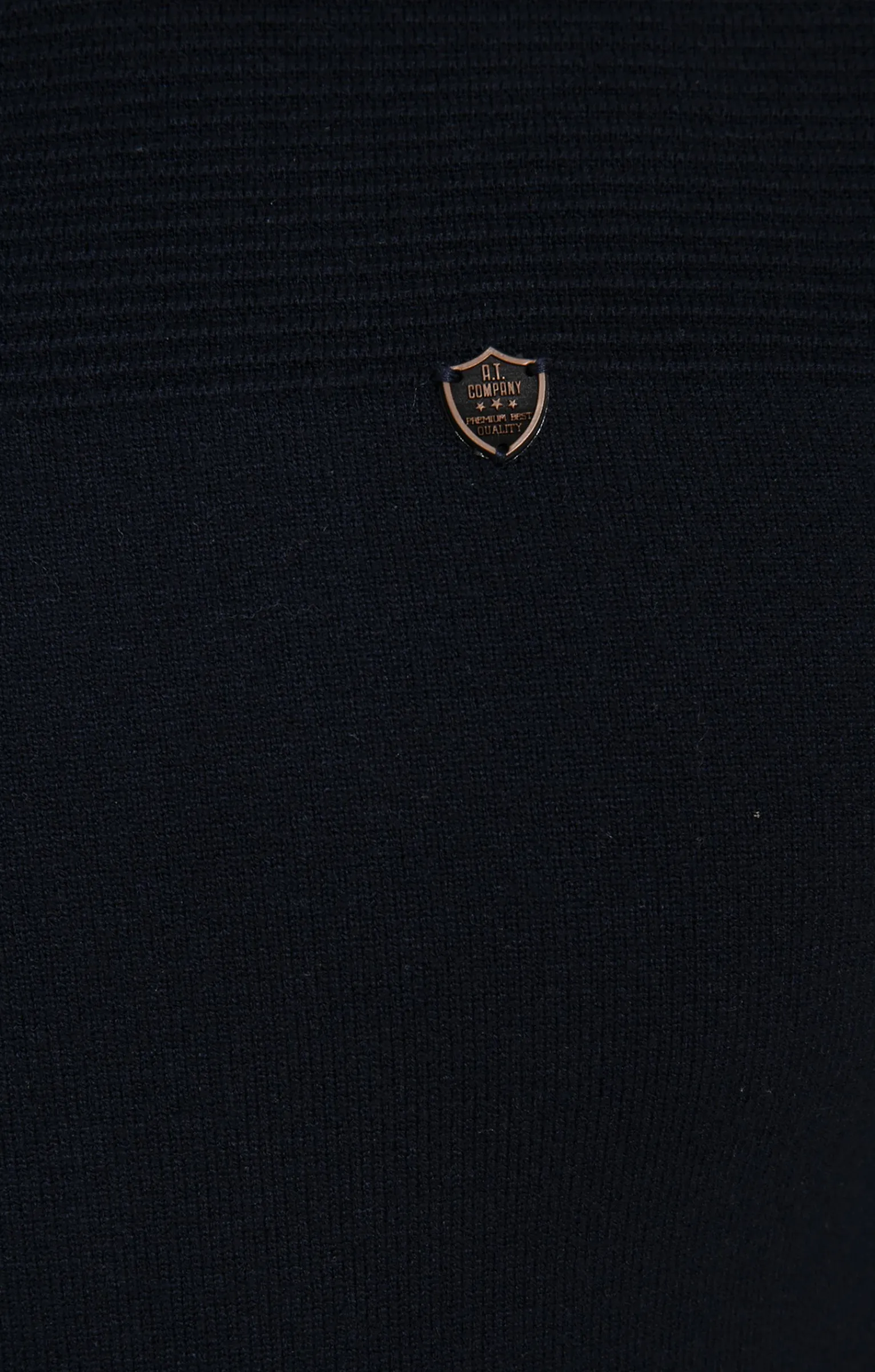 Pulls & Gilets<Armand Thiery Pull uni empiècement suèdine - Marine