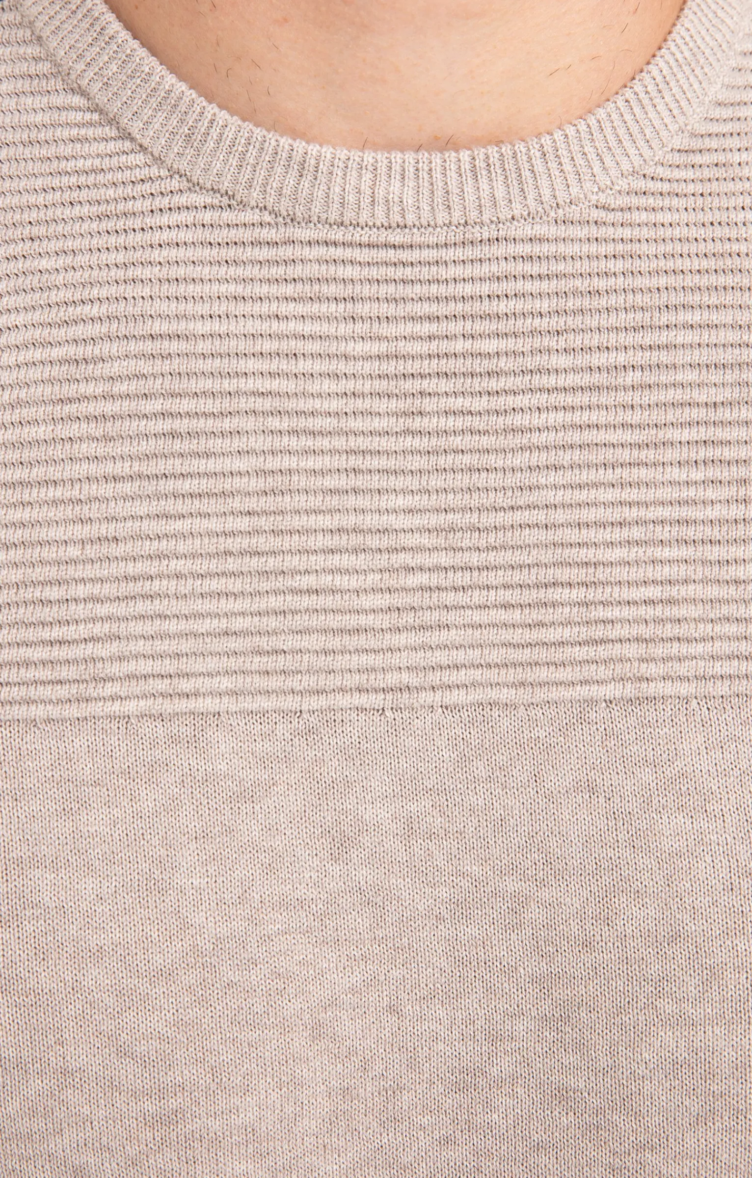 Pulls & Gilets<Armand Thiery Pull uni empiècement suèdine - Beige
