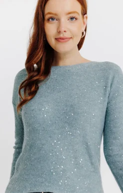 Pulls & Cardigans<Armand Thiery Pull uni paillettes - Vertnil