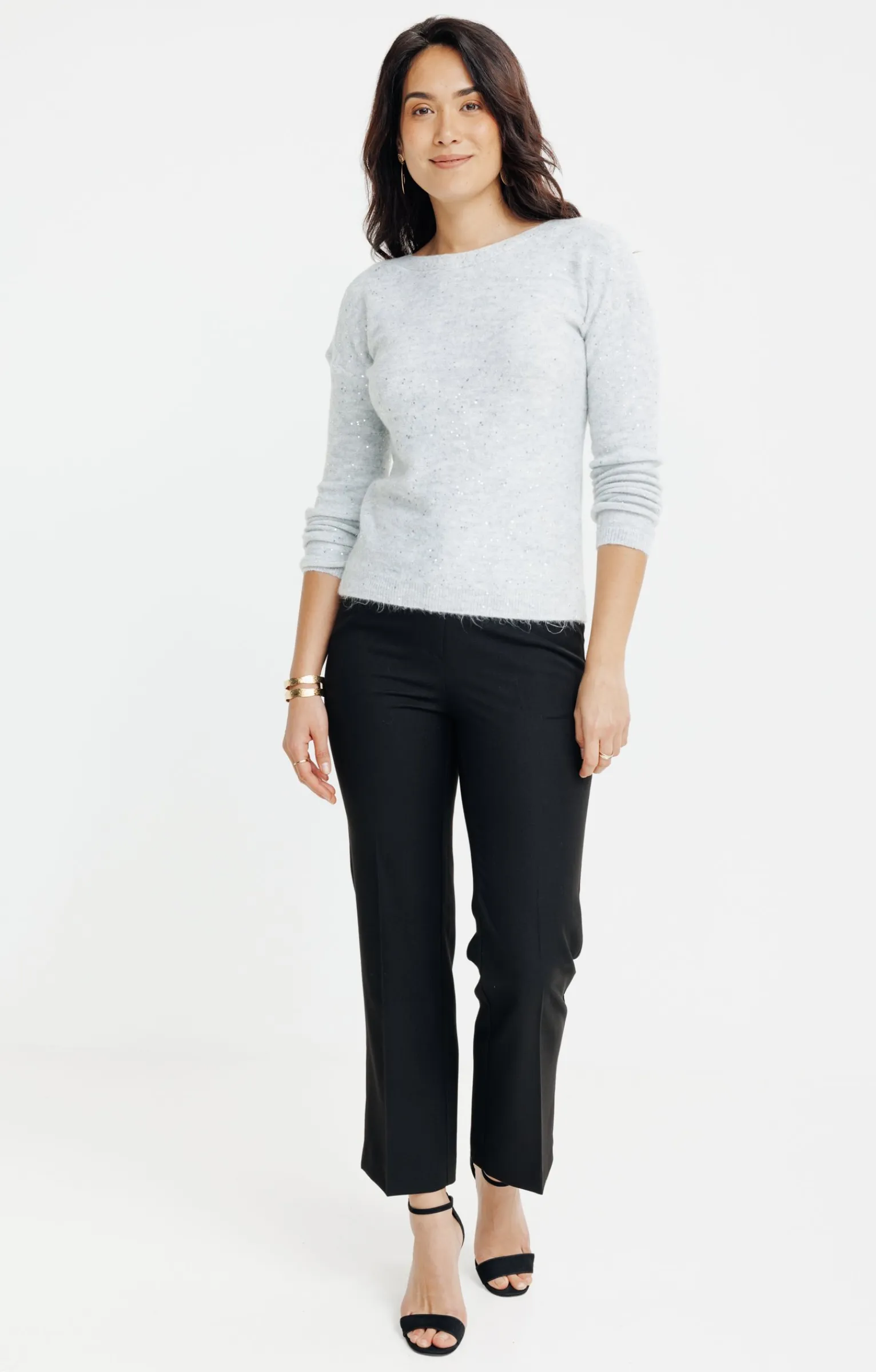 Pulls & Cardigans<Armand Thiery Pull uni paillettes - Argent