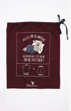 Sous-vêtements & Nuit<Armand Thiery Pyjama court motivé - Bordeaux