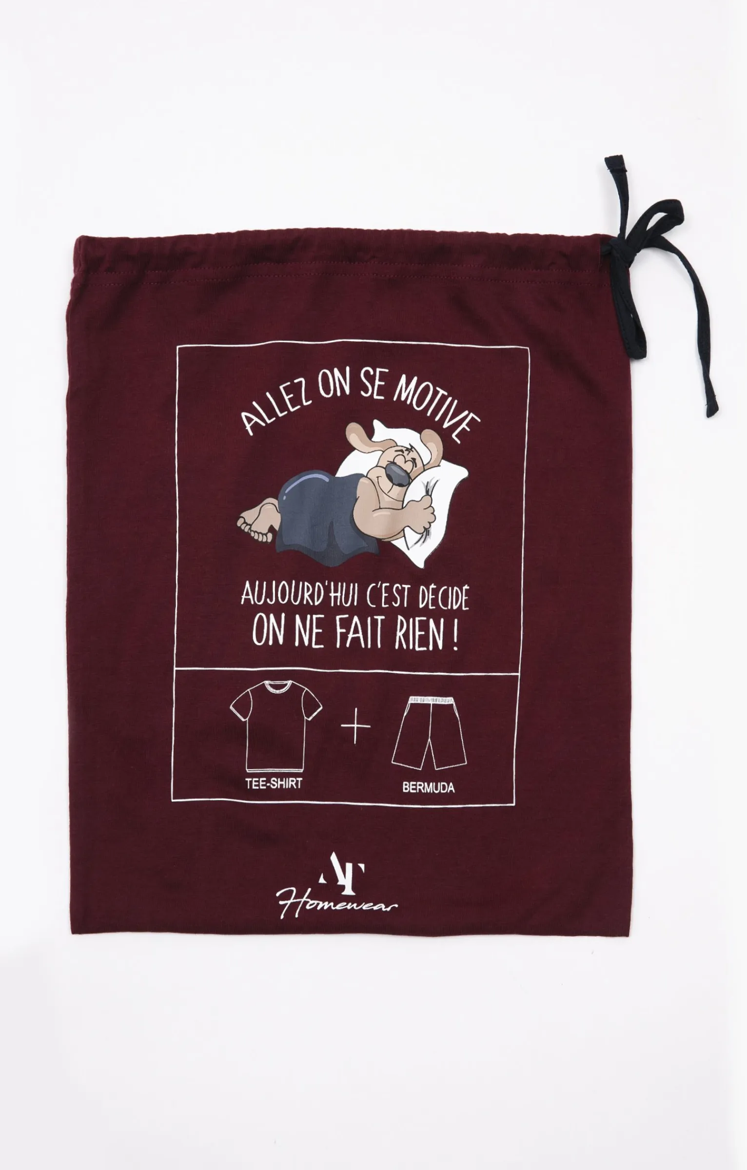 Sous-vêtements & Nuit<Armand Thiery Pyjama court motivé - Bordeaux