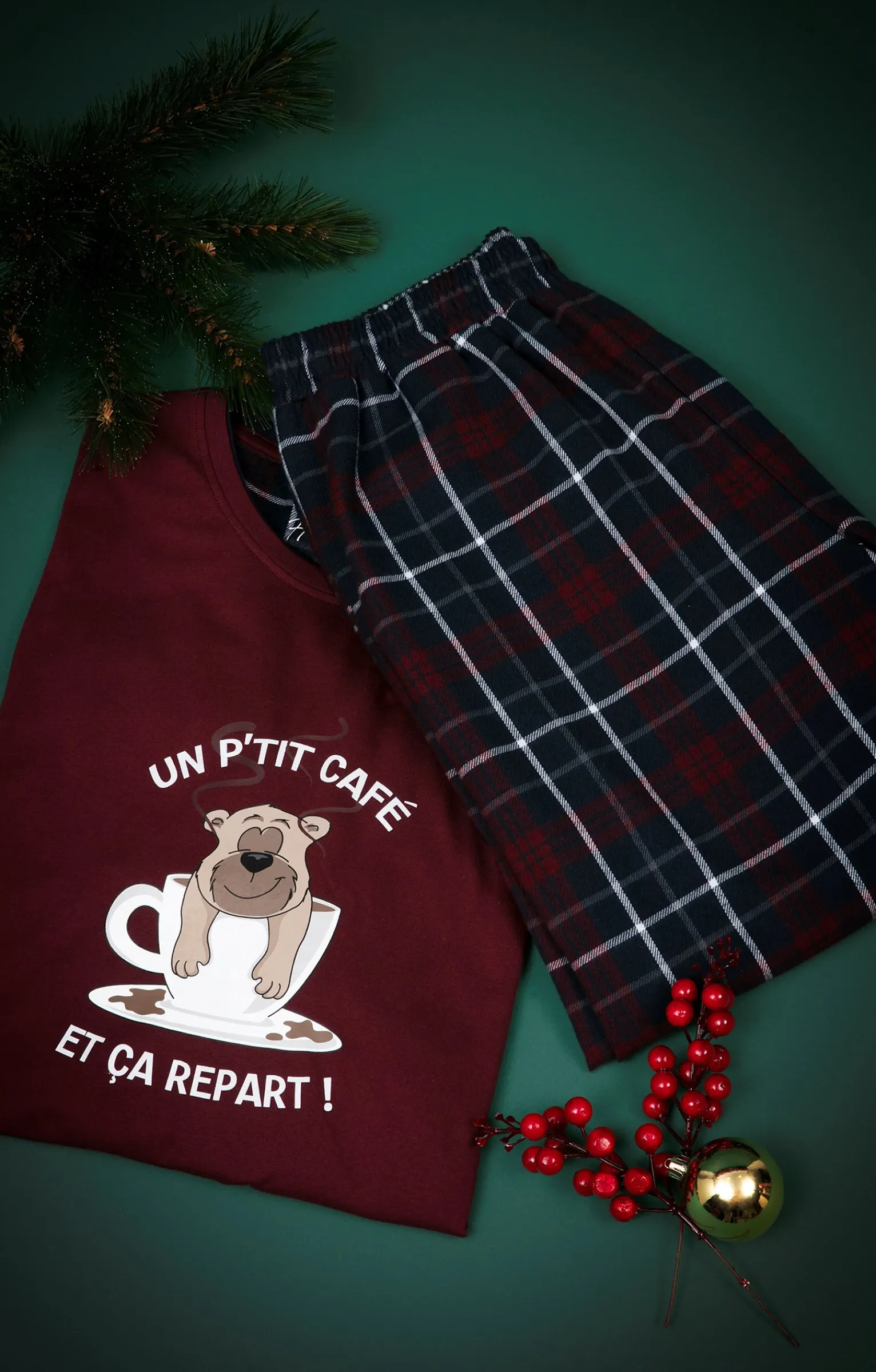 Sous-vêtements & Nuit<Armand Thiery Pyjama long café - Bordeaux