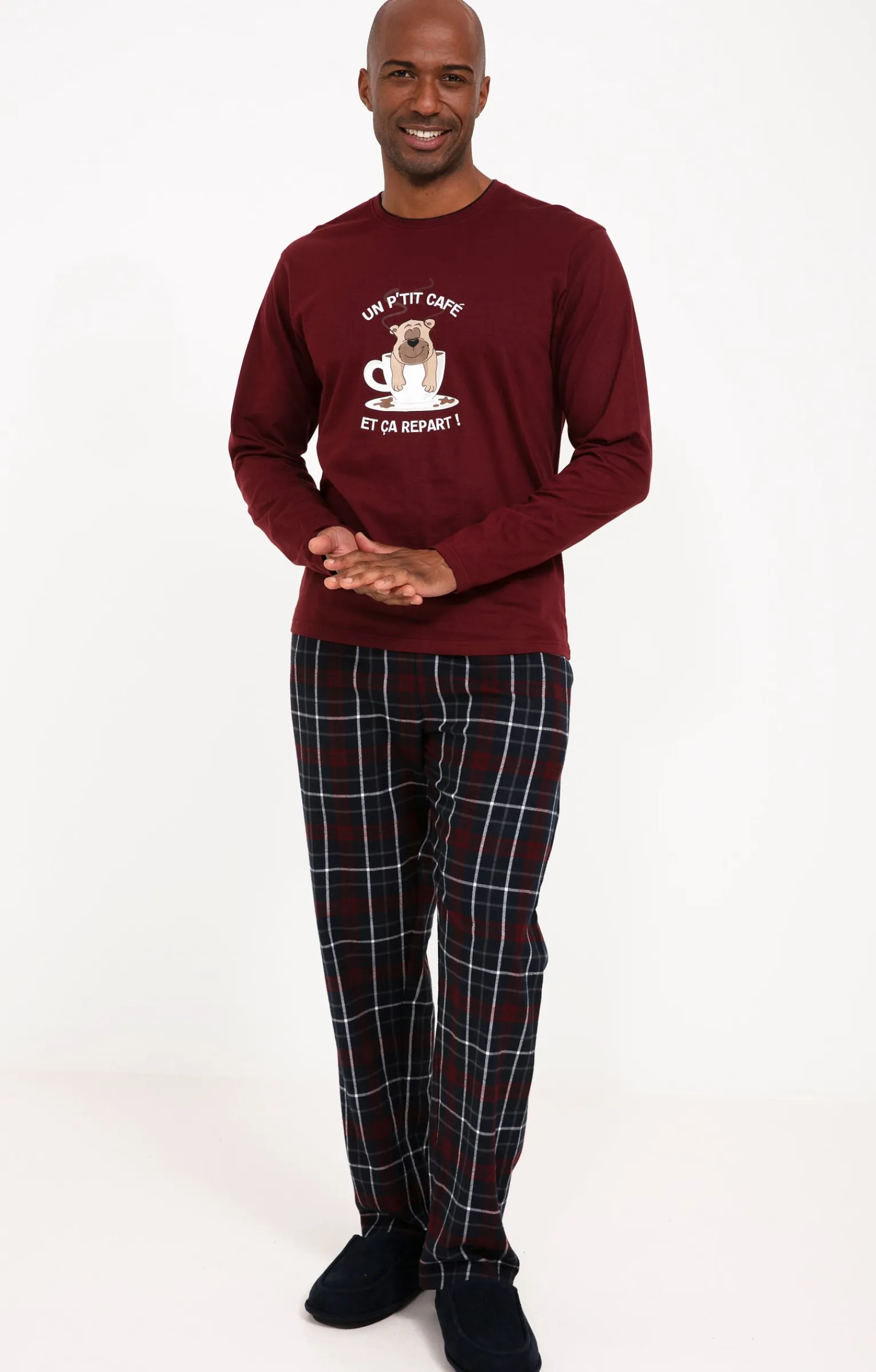 Sous-vêtements & Nuit<Armand Thiery Pyjama long café - Bordeaux