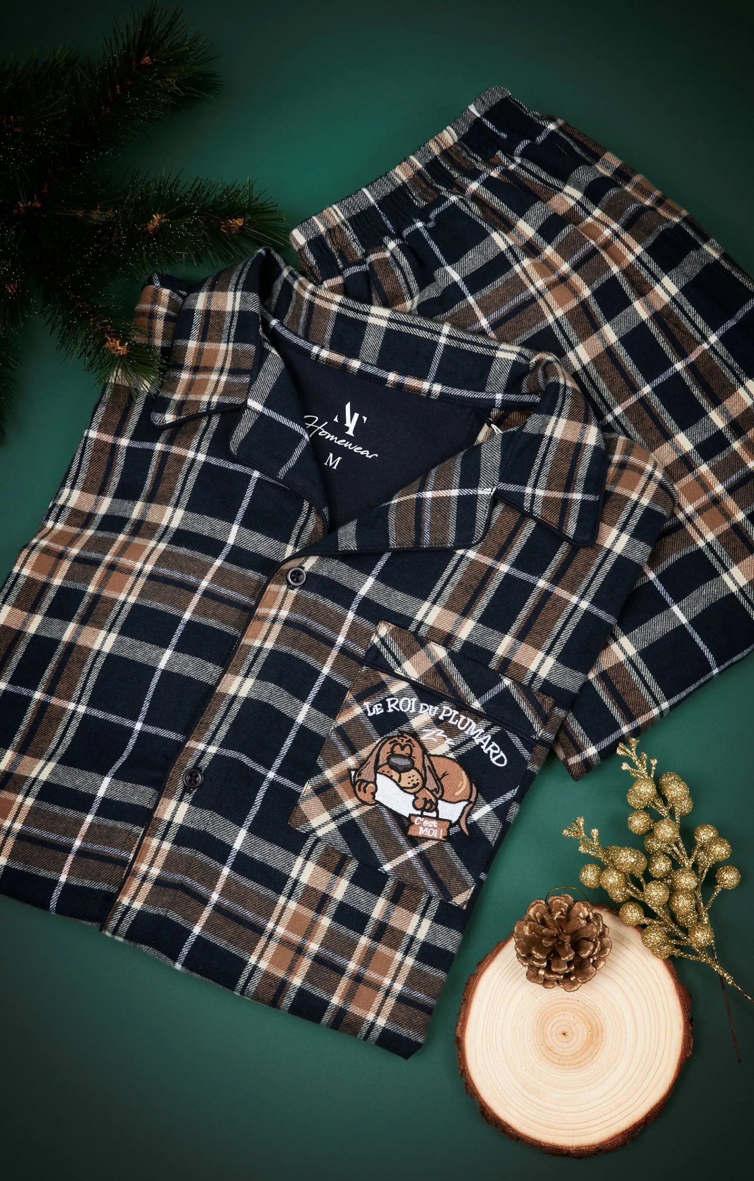 Sous-vêtements & Nuit<Armand Thiery Pyjama long carreaux - Camel