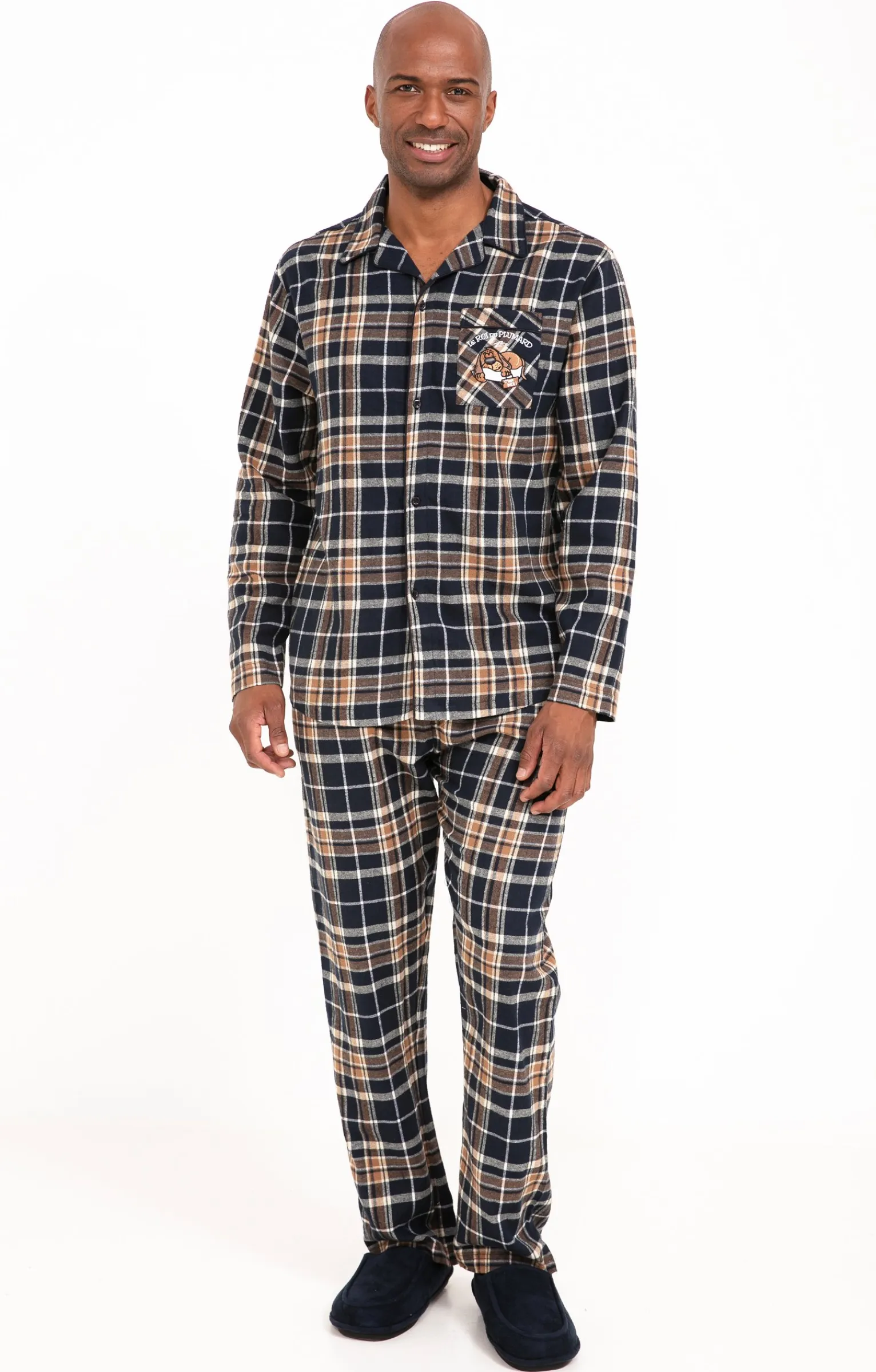 Sous-vêtements & Nuit<Armand Thiery Pyjama long carreaux - Camel