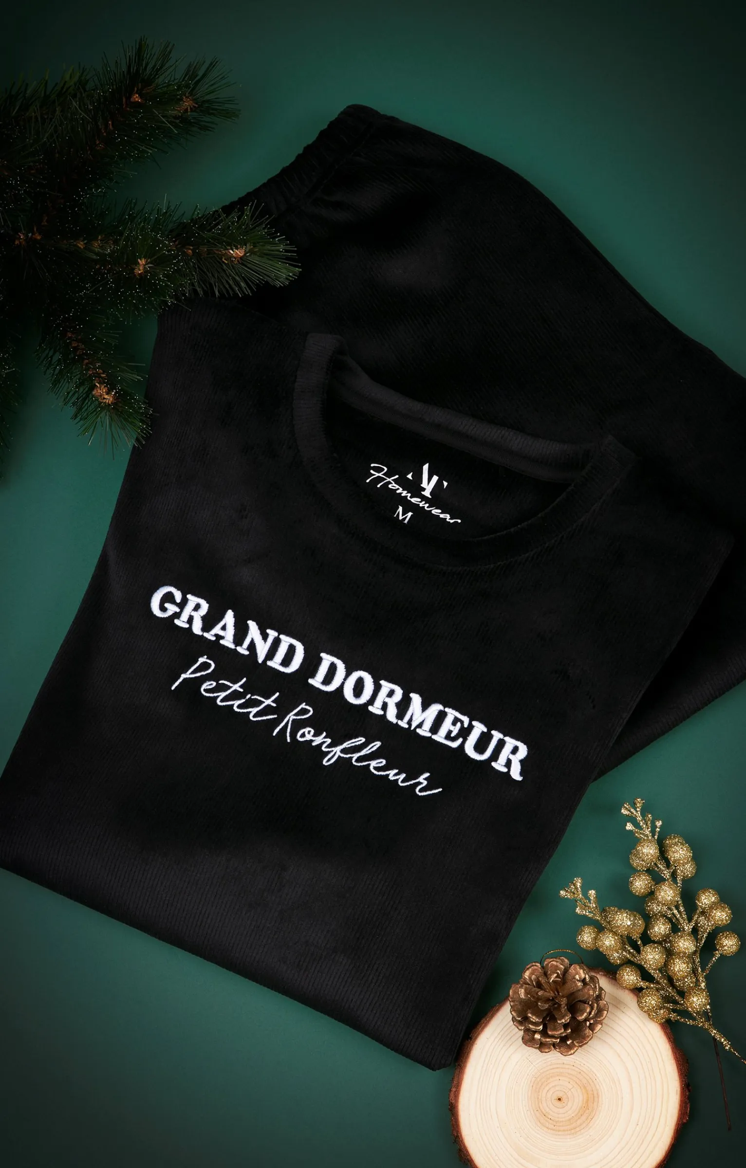 Sous-vêtements & Nuit<Armand Thiery Pyjama long Côtelé - Noir