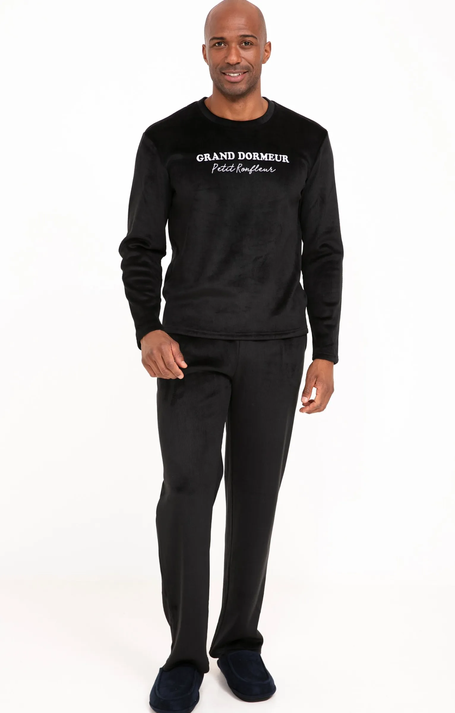 Sous-vêtements & Nuit<Armand Thiery Pyjama long Côtelé - Noir