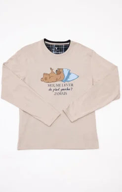 Sous-vêtements & Nuit<Armand Thiery Pyjama long Gauche - Beige