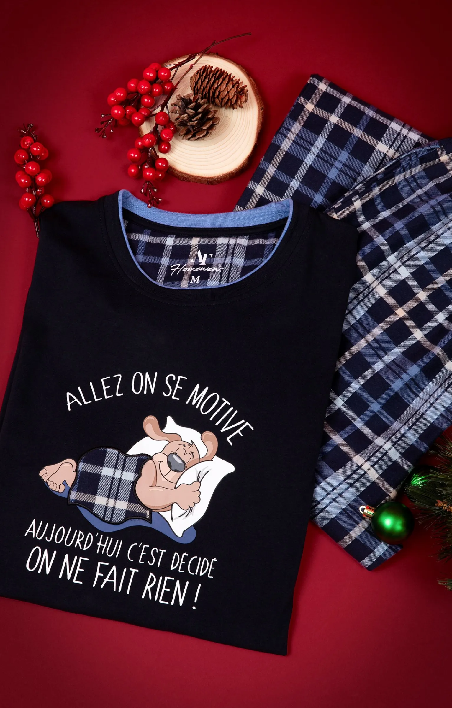 Sous-vêtements & Nuit<Armand Thiery Pyjama long motivé - Bleu