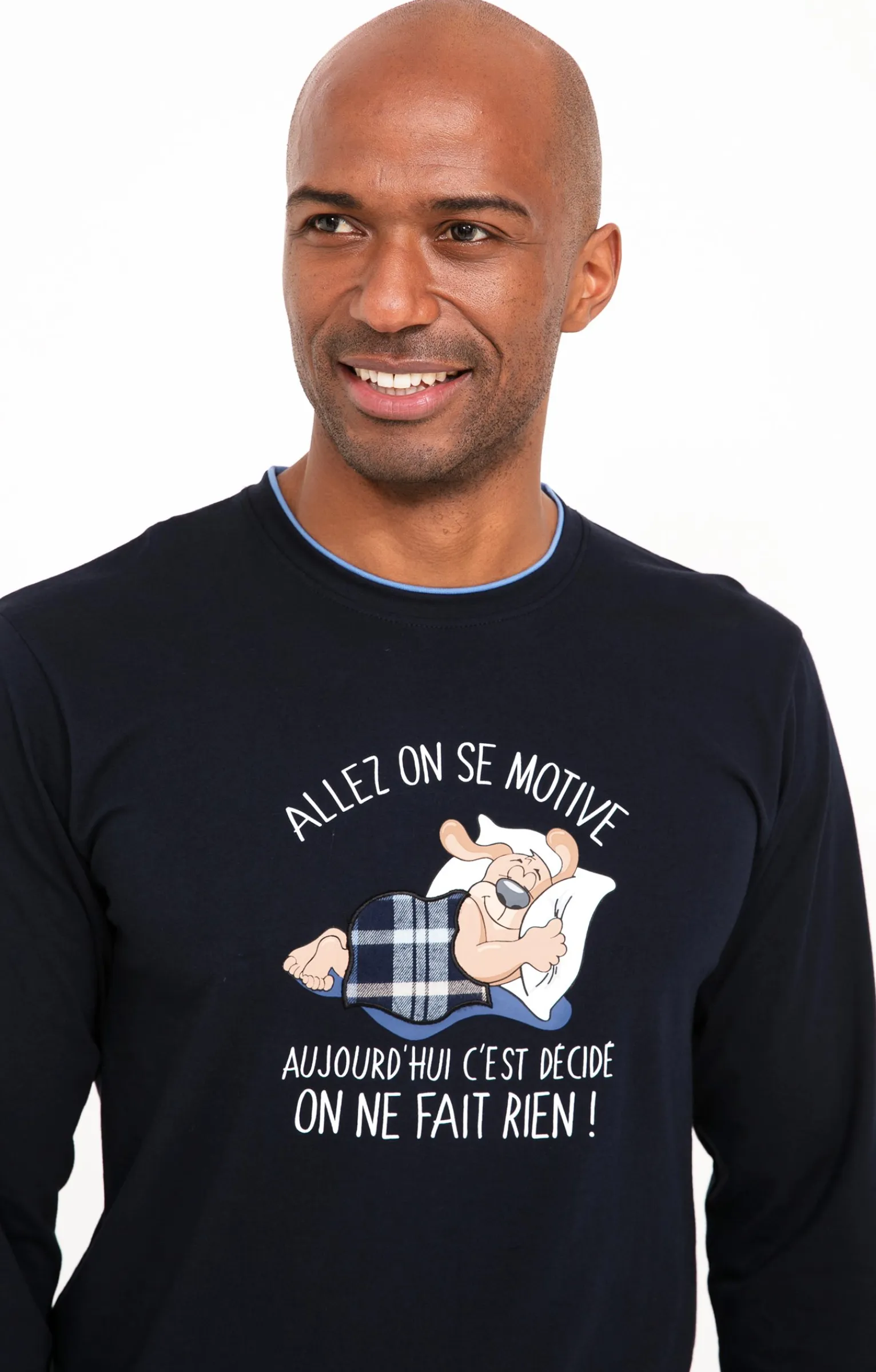 Sous-vêtements & Nuit<Armand Thiery Pyjama long motivé - Bleu
