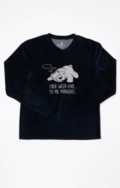 Sous-vêtements & Nuit<Armand Thiery Pyjama long week-end - Marine