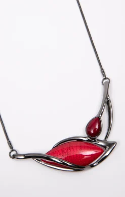 Accessoires<Armand Thiery Ras de cou feuille - Rouge