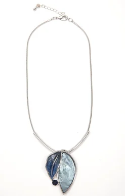 Accessoires<Armand Thiery Ras de cou pendentif feuille - Indigo