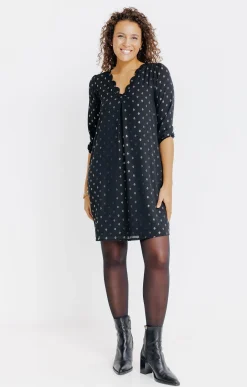Robes<Armand Thiery Robe décolleté festonné - Noir