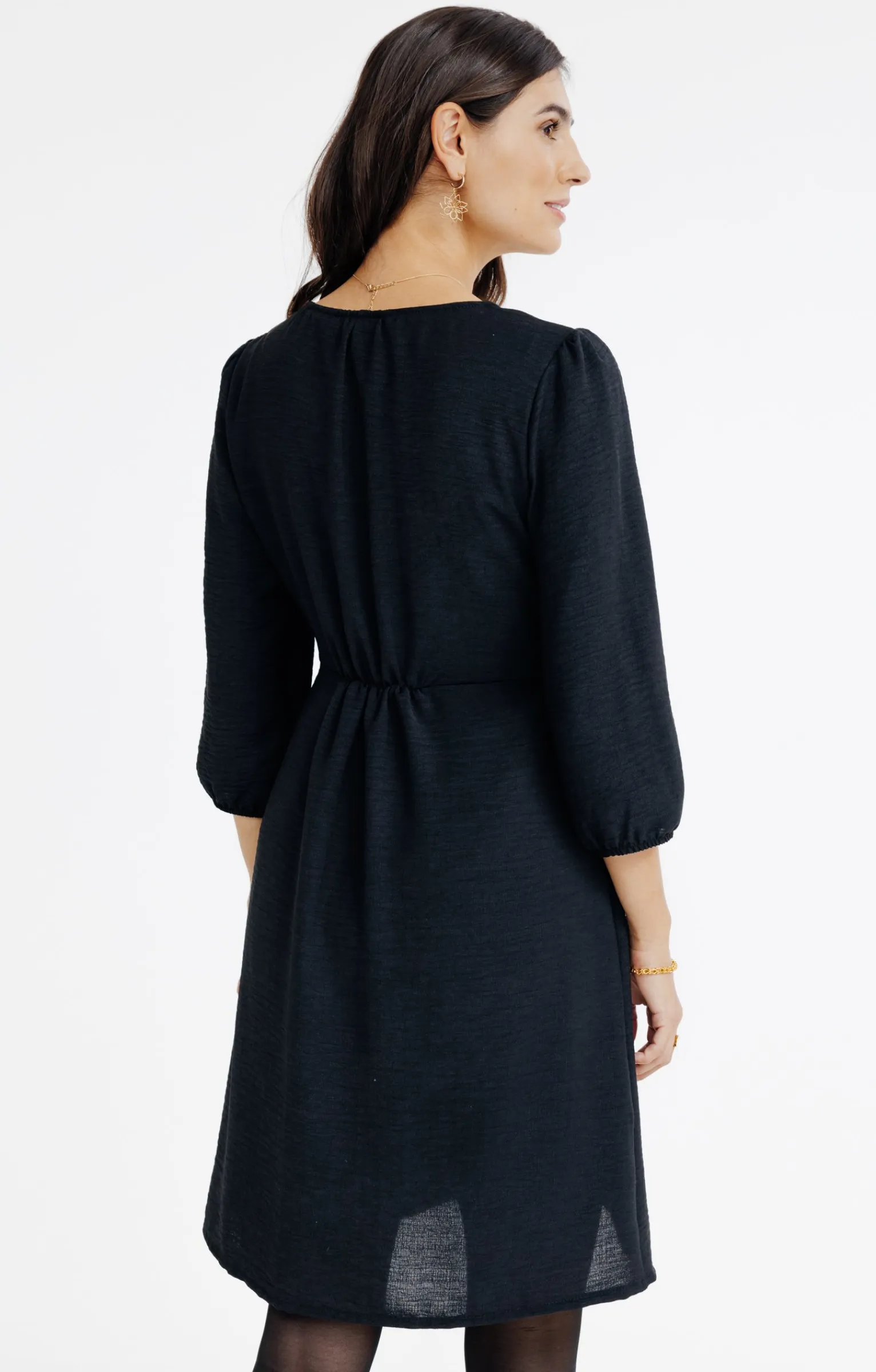 Robes<Armand Thiery Robe doublée avec boutons coeur - Noir
