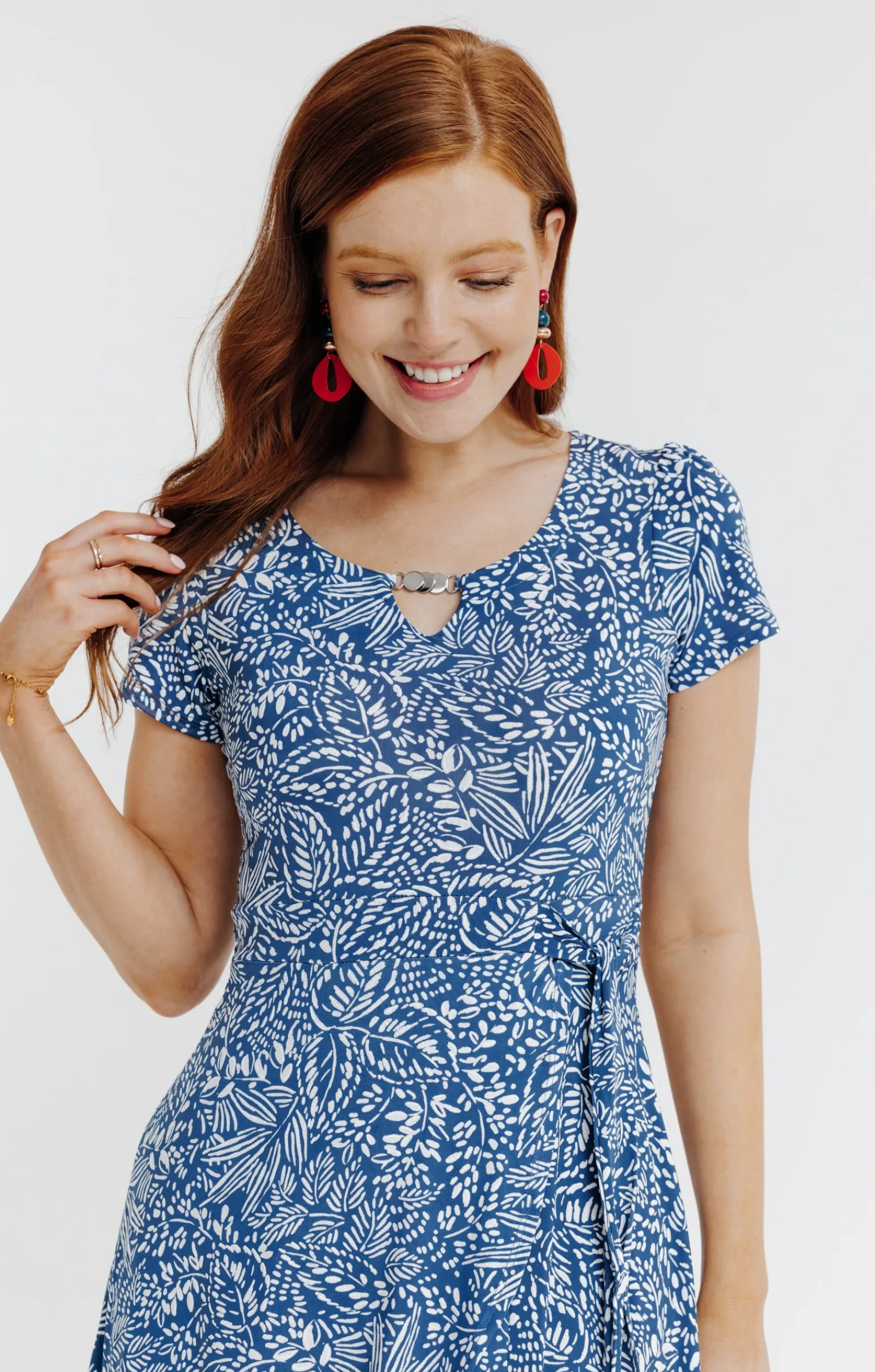 Robes<Armand Thiery Robe en maille - Bleu