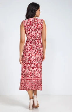 Robes<Armand Thiery Robe en maille longue nouettes épaules - Brique