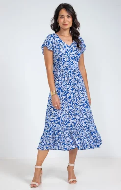 Robes<Armand Thiery Robe longue en crépon viscose écovero - Bleudur