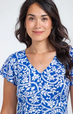 Robes<Armand Thiery Robe longue en crépon viscose écovero - Bleudur