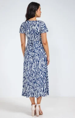 Robes<Armand Thiery Robe longue en maille - Bleu