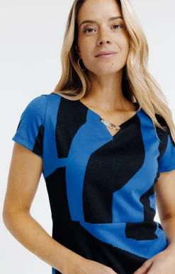 Robes<Armand Thiery Robe maille jacquard - Bleudur