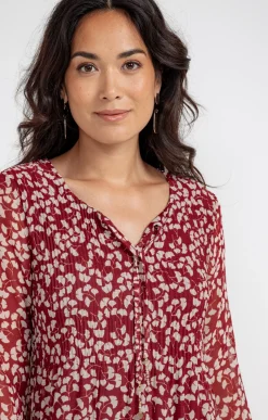 Robes<Armand Thiery Robe plissée - Brique