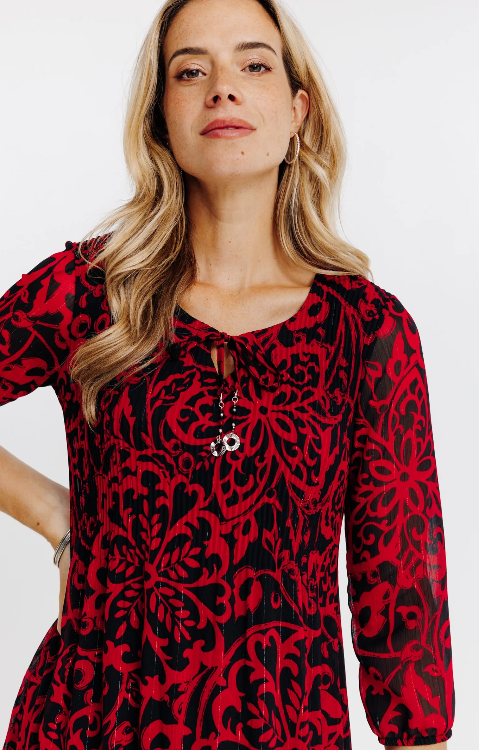 Robes<Armand Thiery Robe plissée - Rouge